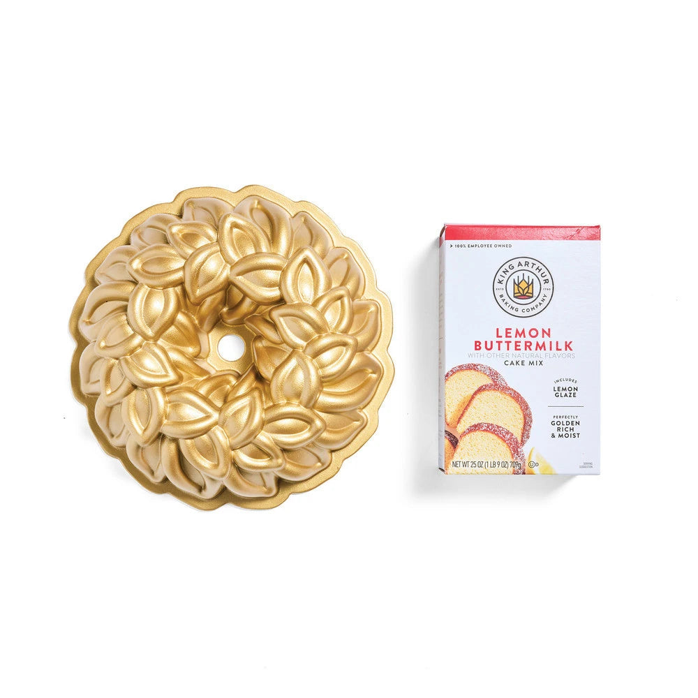 Lemon Buttermilk Cake Mix & Laurel Wreath Bundt Pan