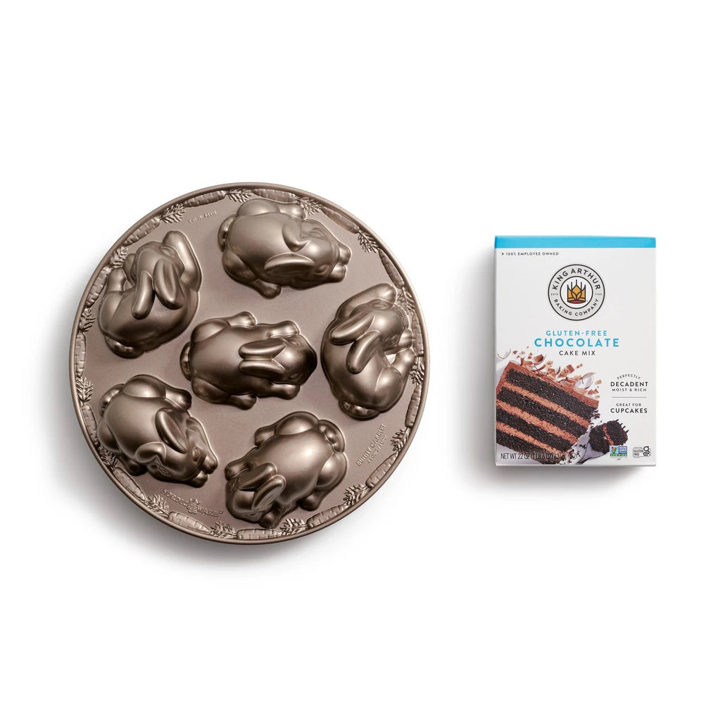 Gluten-Free Chocolate Cake Mix and Bunny Pan Set